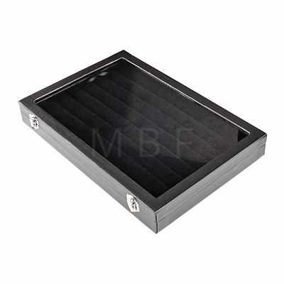 Imitation Leather and Wood Rings Display Boxes ODIS-R003-07-1