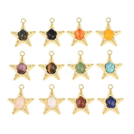 Natural & Synthetic Mixed Gemstone Pendants GG-G001-01G-1