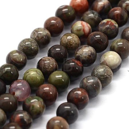 Natural Ocean Agate/Ocean Jasper Beads Strands G-G763-07-8mm-1