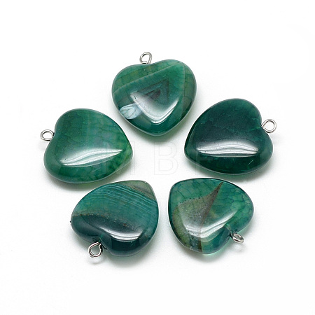 Natural Brazilian Agate Pendants X-G-S262-01C-1
