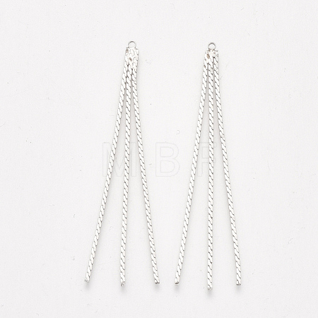 Brass Serpentine Chain Tassel Big Pendants KK-T035-133P-1