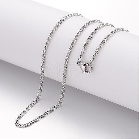 Non-Tarnish 304 Stainless Steel Necklace MAK-K004-08P-1