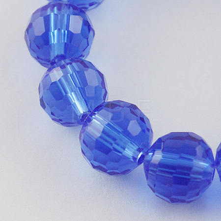 Transparent Glass Bead Strands GLAA-R095-8mm-24-1