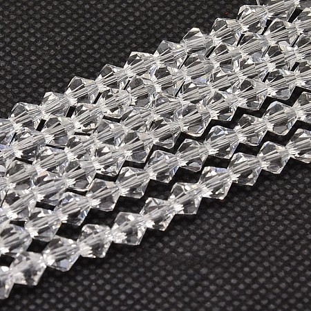Imitate Austrian Crystal Bicone Glass Beads Strands GLAA-F029-5x5mm-13-1
