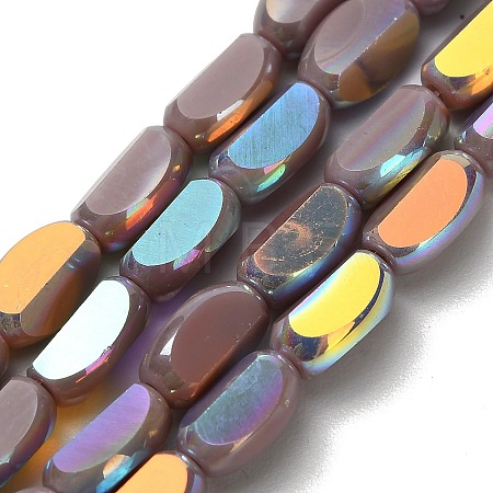 Electroplate Opaque Glass Beads EGLA-H112-06-HR01-1