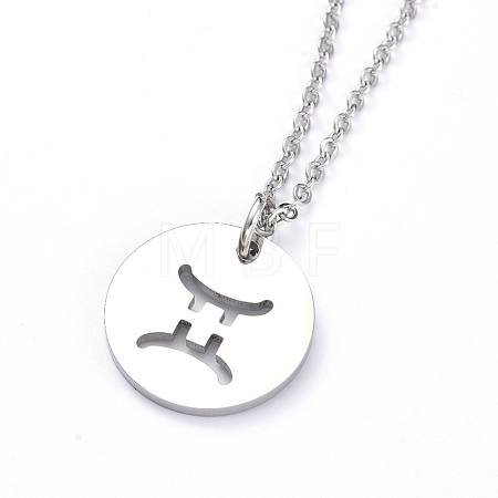 Non-Tarnish 304 Stainless Steel Pendant Necklaces NJEW-E147-08P-1