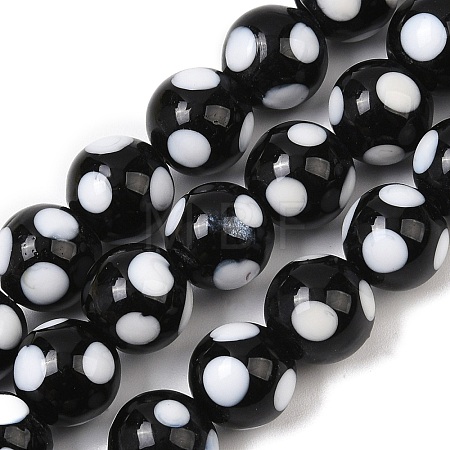 Handmade Lampwork Beads LAMP-D002-10mm-01J-1