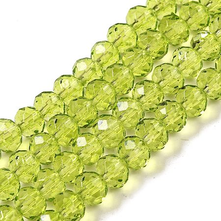 Transparent Baking Paint Glass Beads Strands DGLA-A034-T6mm-D05-1