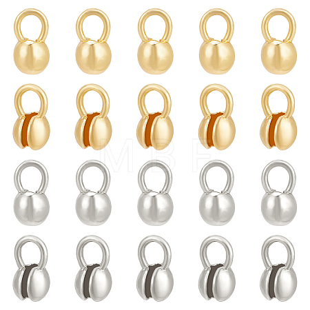 20Pcs 2 Colors Alloy Bead Tips FIND-BC0005-48-1
