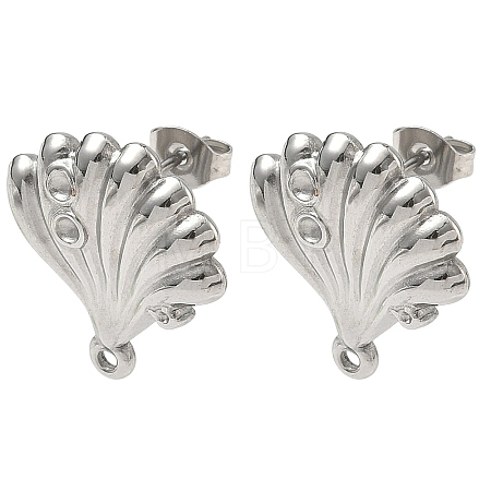 304 Stainless Steel Stud Earring Findings STAS-Z175-02P-01-1