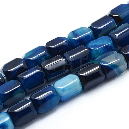 Natural Agate Beads Strands G-L551D-02-1
