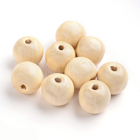 Natural Wood Beads TB20mmY-13-1