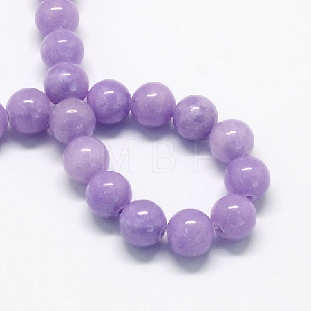 Natural Dyed Yellow Jade Gemstone Bead Strands G-R271-6mm-YXS24-1
