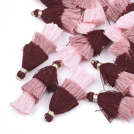 Polycotton(Polyester Cotton) Tassel Pendant Decorations X-FIND-T018-21-1