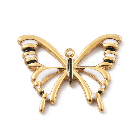 304 Stainless Steel Rhinestone Pendants STAS-D300-01G-07-1