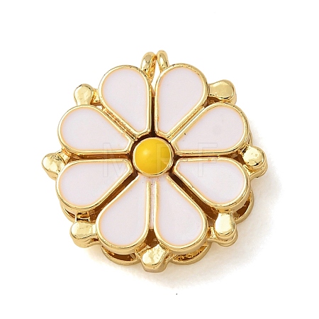Brass Enamel Pendants CU-CBA2C2D-01G-1