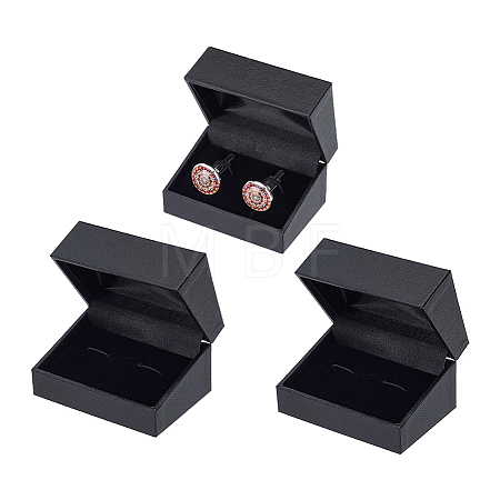 Plastic Cufflinks Gift Boxes CON-WH0089-291-1