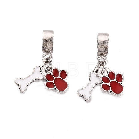 Alloy Enamel European Dangle Charms FIND-Q121-01B-P-1