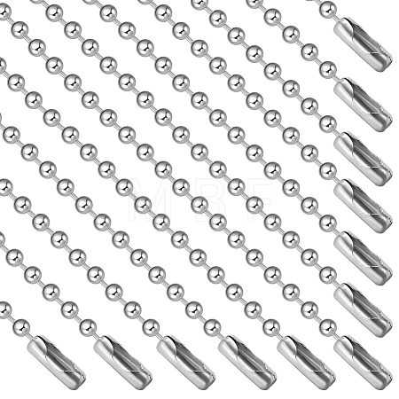 24Pcs 304 Stainless Steel Ball Chain Necklace Making NJEW-BBC0001-10A-1