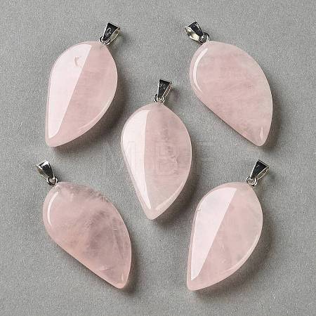 Natural Rose Quartz Pendants GG-CBACB71-05P-21-1