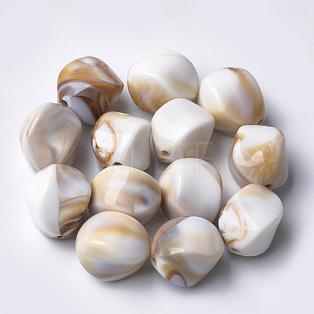 Acrylic Beads X-OACR-T007-08H-1