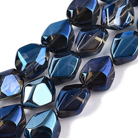 Electroplate Glass Beads Strands EGLA-T021-10H-1