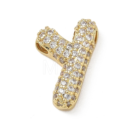 Brass Micro Pave Cubic Zirconia Pendants KK-A300-02G-Y-1