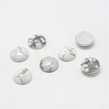 Natural Howlite Gemstone Cabochons G-T020-6mm-01-1