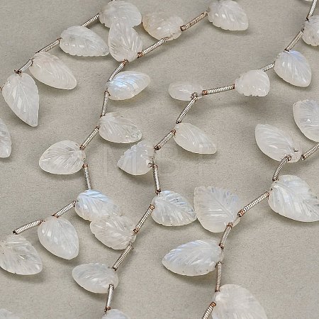 Natural Rainbow Moonstone Carved Beads Strands GG-CBA0C95-E10-1