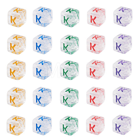 50Pcs Acrylic European Beads MACR-TADJ0001-13K-1