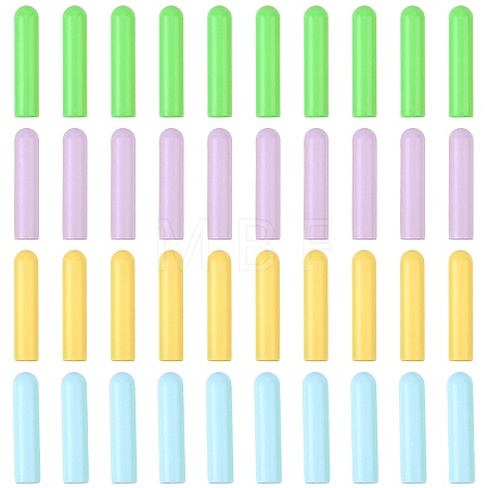40Pcs 4 Colors Alloy Cord End FIND-GF0008-47B-1