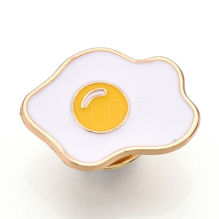Fried Eggs Shape Enamel Pin JEWB-T005-01-1