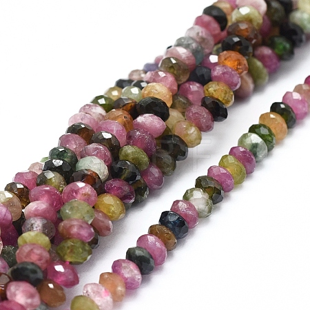 Natural Multicolor Tourmaline Beads Strands G-D0010-23B-1