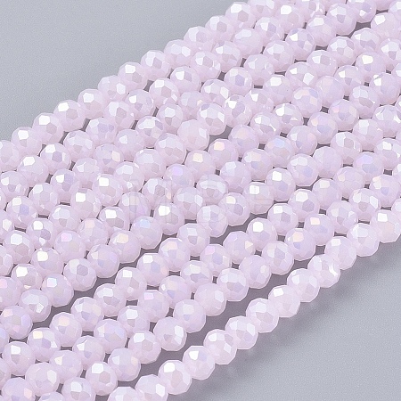 Electroplate Glass Beads Strands EGLA-A034-P3mm-B12-1