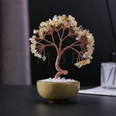 Natural Yellow Quartz Sculpture Display Decorations PW-WGC5352-05-1