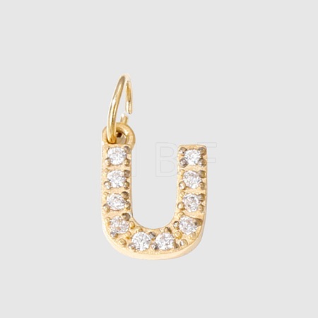 Stainless Steel Cubic Zirconia Pendants with Jump Rings X-FIND-PW0024-08U-1