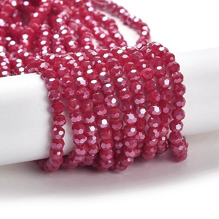 Electroplate Opaque Glass Beads Strands LS-EGLA-A035-P4mm-A16-1
