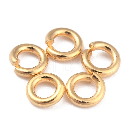 Rack Plating Brass Open Jump Rings X-KK-O139-18K-G-1