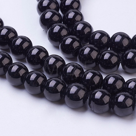 Painted Glass Bead Strands X-DGLA-S071-8mm-90-1