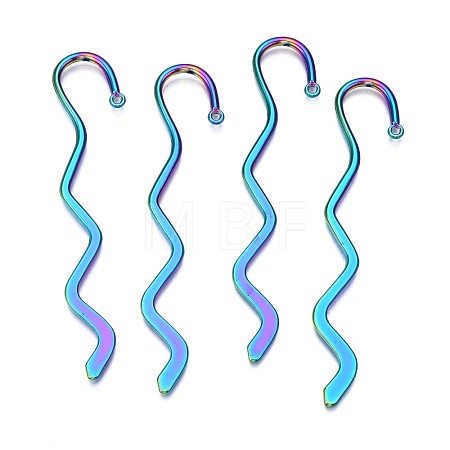 Rainbow Color Alloy Bookmark Findings PALLOY-N163-177-NR-1