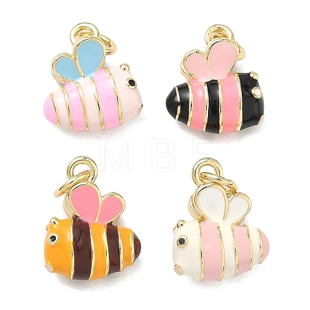 Brass Enamel Charms KK-F933-13G-1