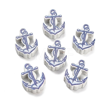 Ocean Printed Wood Beads WOOD-D289-03A-1