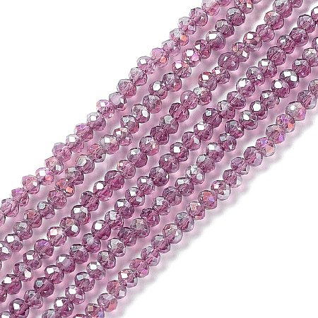 Electroplate Glass Beads Strands EGLA-R048-2mm-11-1