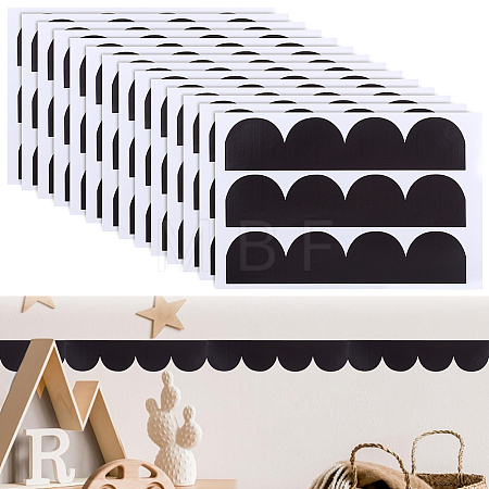 4 Sheets PVC Wave Wall Stickers Decal DIY-WH0671-466A-1
