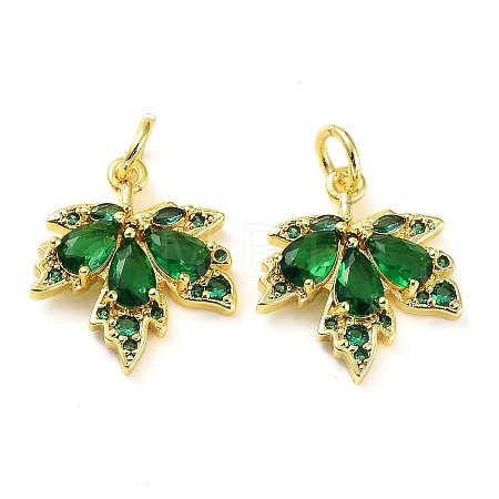 Rack Plating Brass Clear Cubic Zirconia Pendants KK-B078-02G18-02-1