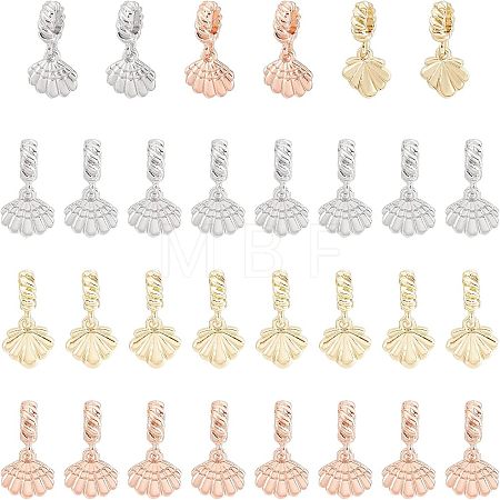 30Pcs 3 Colors Rack Plating Alloy European Dangle Charms MPDL-FH0001-04-1