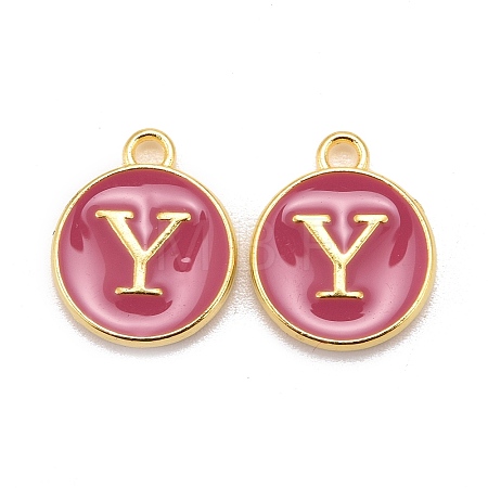 Golden Plated Alloy Enamel Charms LS-ENAM-S118-08Y-1