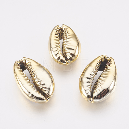 Electroplated Shell Beads BSHE-E024-01B-G-1