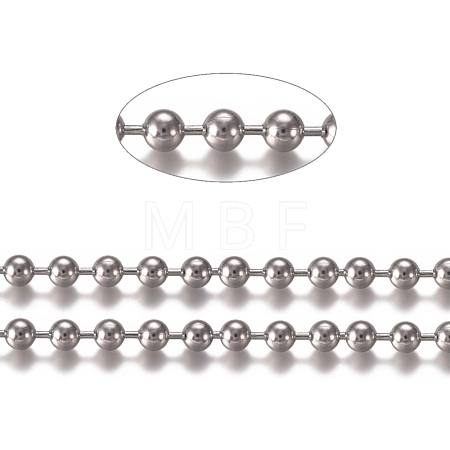 Tarnish Resistant 3.28 Feet 304 Stainless Steel Ball Chains X-CHS-E021-13L-P-1