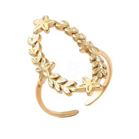 304 Stainless Steel Cuff Open Rings SA-CBAD22F-01G-E-1